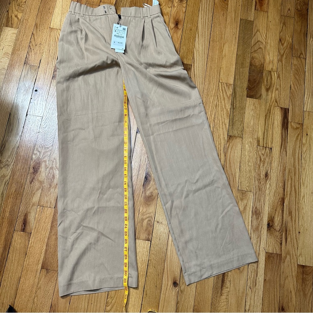 Zara Wide Leg Trouser (small, tan) - Picture 2 of 4